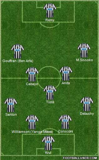 Newcastle United Formation 2013