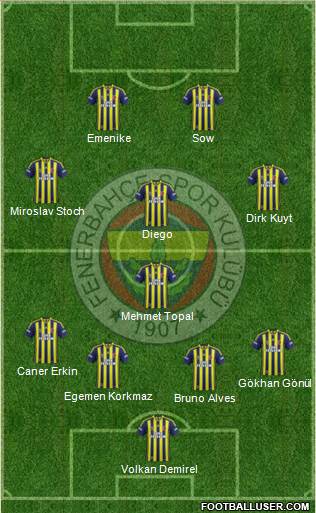 Fenerbahçe SK Formation 2013
