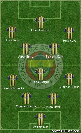 Fenerbahçe SK Formation 2014