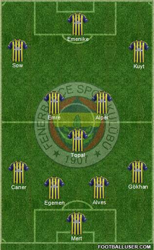 Fenerbahçe SK Formation 2014