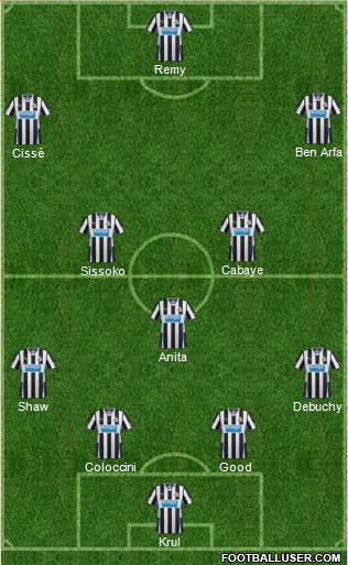 Newcastle United Formation 2014