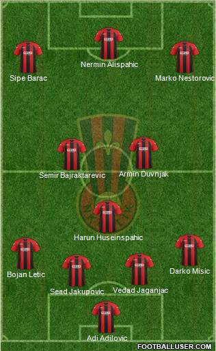 NK Celik Zenica Formation 2014