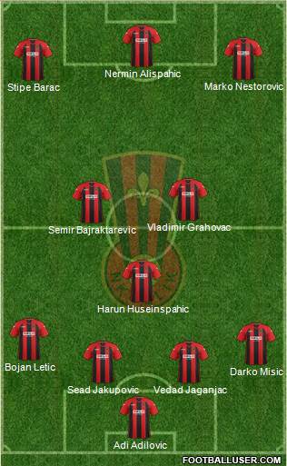 NK Celik Zenica Formation 2014