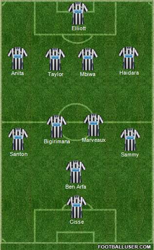 Newcastle United Formation 2014