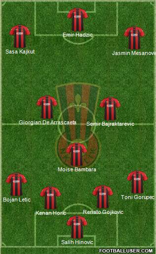 NK Celik Zenica Formation 2014