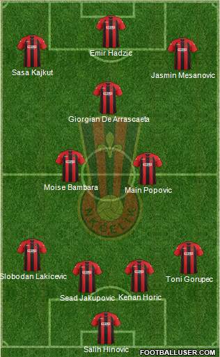 NK Celik Zenica Formation 2014