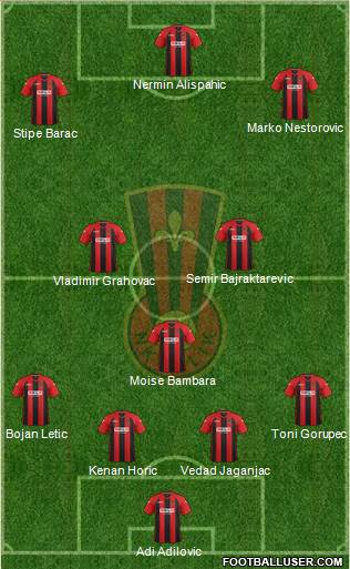 NK Celik Zenica Formation 2014