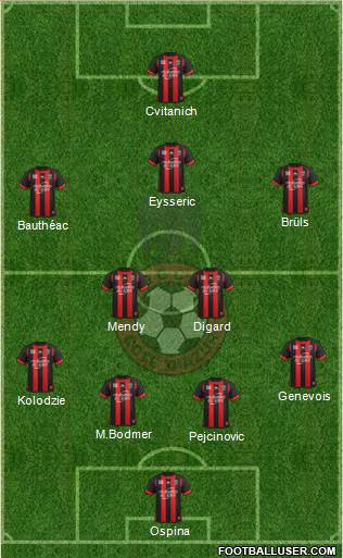 OGC Nice Côte d'Azur Formation 2014