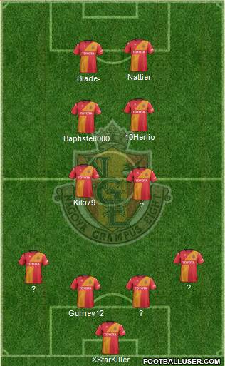 Nagoya Grampus 4-2-2-2 football formation