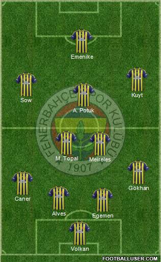 Fenerbahçe SK Formation 2014