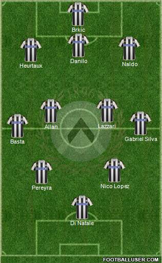 Udinese Formation 2014
