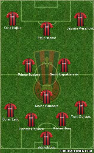 NK Celik Zenica Formation 2014