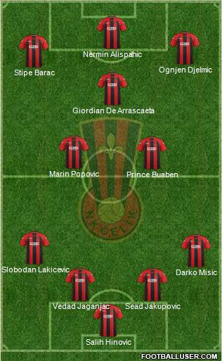 NK Celik Zenica Formation 2014
