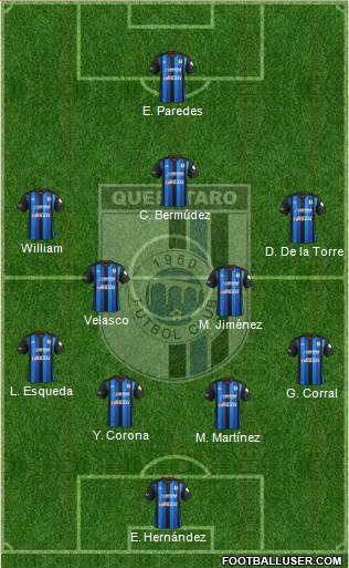 Club de Fútbol Gallos Blancos Formation 2014