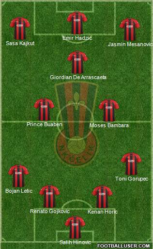 NK Celik Zenica Formation 2014