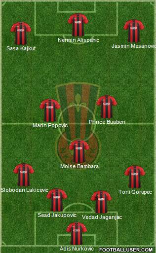 NK Celik Zenica Formation 2014