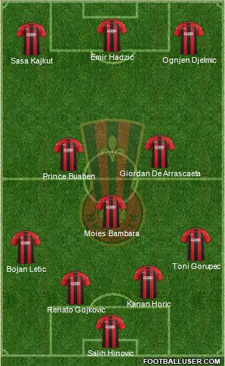 NK Celik Zenica Formation 2014