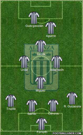 C Alianza Lima Formation 2014