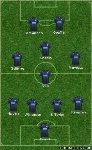 Newcastle United Formation 2014