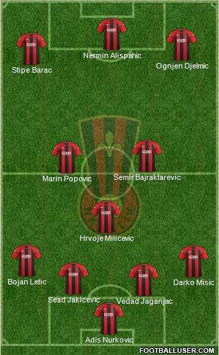 NK Celik Zenica Formation 2014
