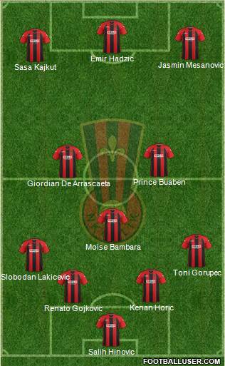 NK Celik Zenica Formation 2014