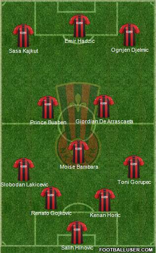 NK Celik Zenica Formation 2014