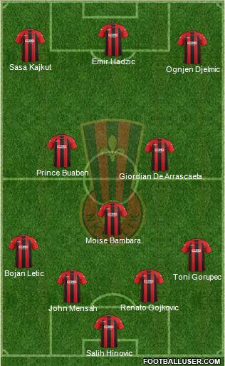NK Celik Zenica Formation 2014