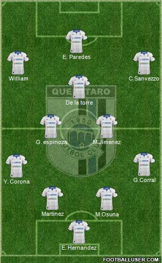 Club de Fútbol Gallos Blancos Formation 2014