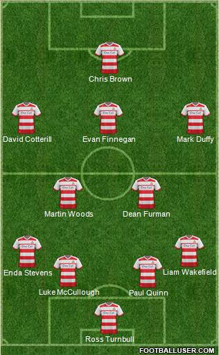 Doncaster Rovers 4-2-3-1 football formation