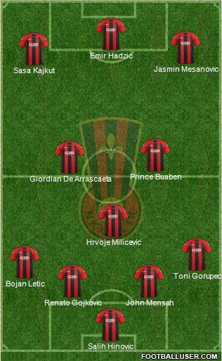 NK Celik Zenica Formation 2014