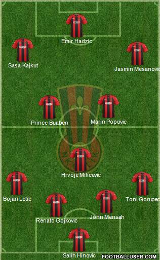 NK Celik Zenica Formation 2014