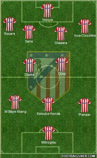 Atlético Madrid B Formation 2014