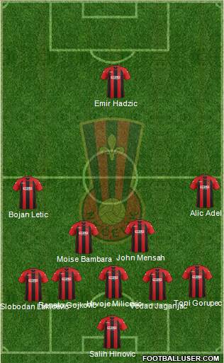 NK Celik Zenica Formation 2014
