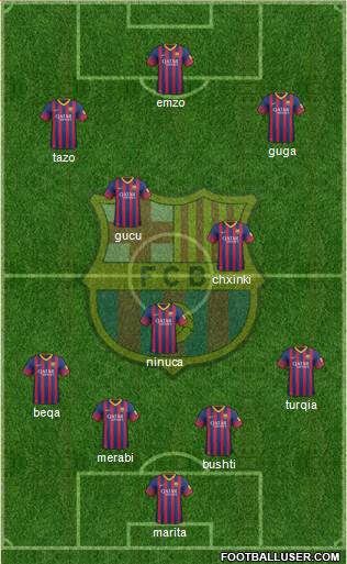 F.C. Barcelona Formation 2014