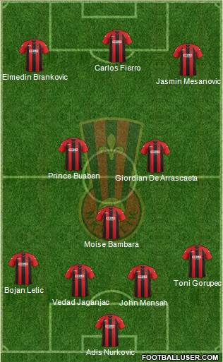 NK Celik Zenica Formation 2014