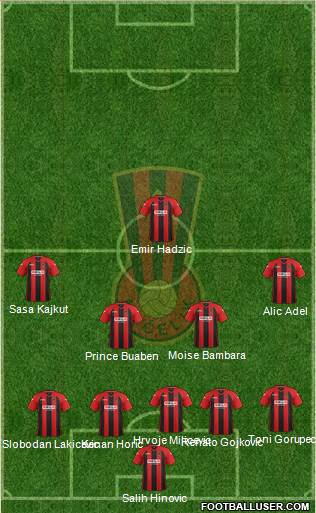 NK Celik Zenica Formation 2014