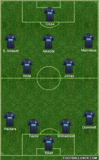 Newcastle United Formation 2014