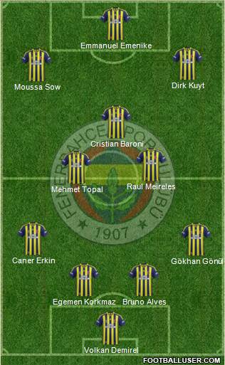 Fenerbahçe SK Formation 2014