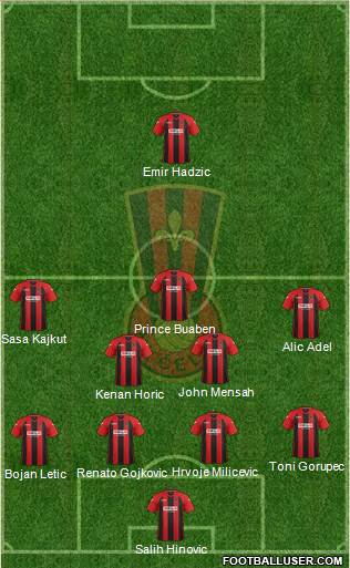 NK Celik Zenica Formation 2014