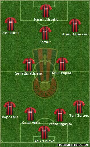 NK Celik Zenica Formation 2014
