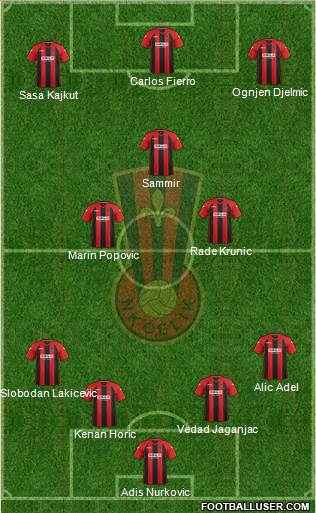 NK Celik Zenica Formation 2014