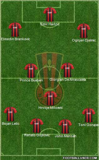 NK Celik Zenica Formation 2014