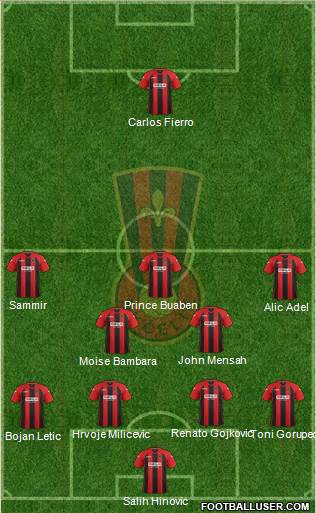 NK Celik Zenica Formation 2014