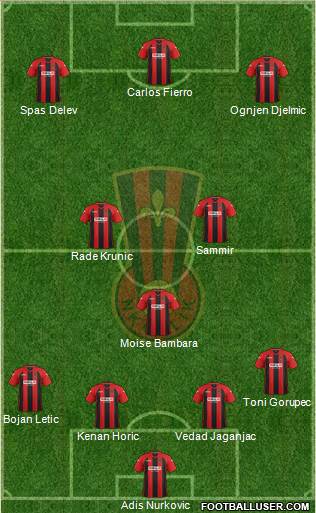 NK Celik Zenica Formation 2014