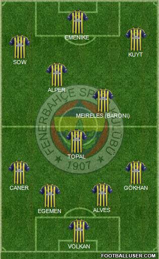 Fenerbahçe SK Formation 2014