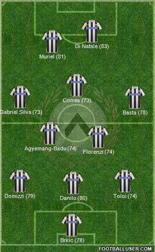Udinese Formation 2014