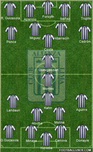 C Alianza Lima Formation 2014