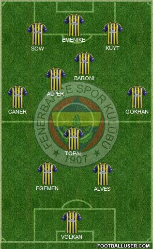 Fenerbahçe SK Formation 2014