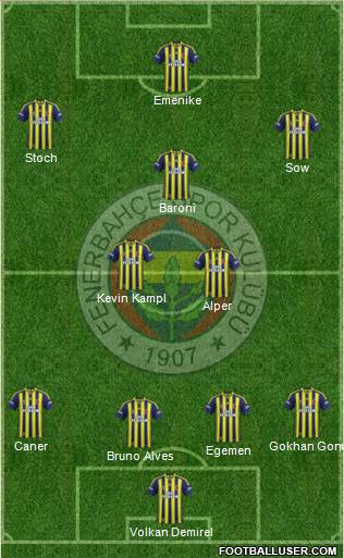Fenerbahçe SK Formation 2014