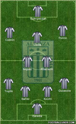 C Alianza Lima Formation 2014